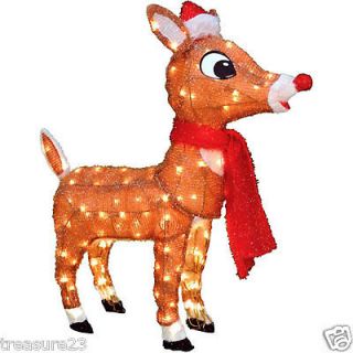   Rudolph Lighted Christmas Holiday Lawn Yard Decoration Indoor/Outdoor