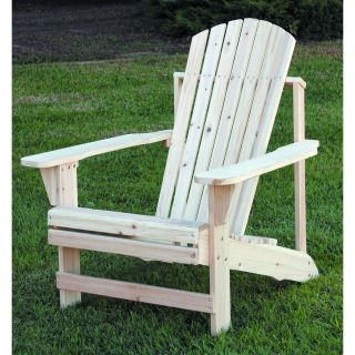 Unfinished Wood Fir Adirondack Sitting Chair For Your Deck Porch Patio 