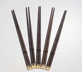 Pair X 10 Wooden Chopsticks Height Quality Dinnerware Hand Craft 