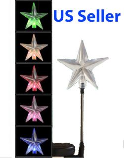 SOLAR LIGHT Star LED COLOR CHANGING Garden yard lawn stake decor party 