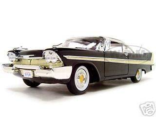 1958 PLYMOUTH FURY BLACK 118 DIECAST MODEL CAR BY MOTORMAX 73115