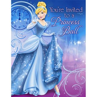 Cinderella Sparkle INVITATIONS Birthday Disney Princess Party New 