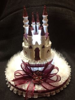 Fairy Tale Cinderella Castle Wedding Cake Topper wtne (OTHER COLORS 