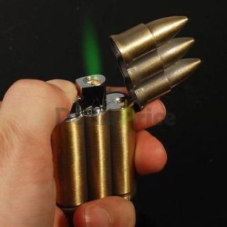   Bullet Metal Cigarette Cigar Windproof Butane Refillable Lighter Torch
