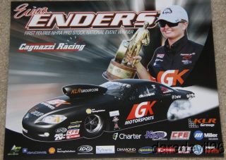   Erica Enders GK Motorsports 3rd issued Chevy Cobalt PS NHRA postcard
