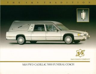 1990 Cadillac Deville Hearse by S&S Coach Company  Singl​e Sheet 