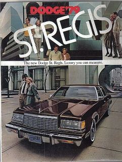 1979 Dodge St REGIS Showroom Sales Information Catalog