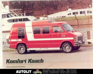   1987 Komfort Koach Dodge Winston Rodeo PRCA Conversion Van RV Brochure