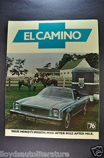 1976 Chevrolet El Camino Sales Brochure Super Sport SS Original 76 Not 