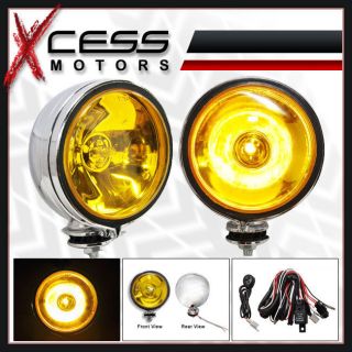 FIT DODGE NEON 6 ROUND 4X4 OFFROAD YELLOW DRIVING FOG LIGHTS LAMPS 