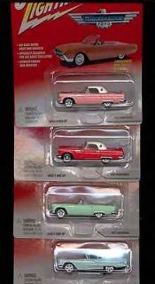 Johnny Lightning FORD THUNDERBIRD 1956 Variation lot 4 Cars Cragar 
