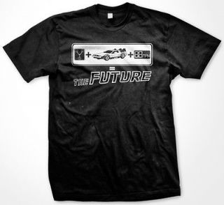   Future Marty McFly Classic Time Machine Movie Delorean Mens T Shirt