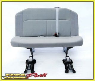 Ford Econoline Van Bench Seat 3 Person Grey Cloth 08 12