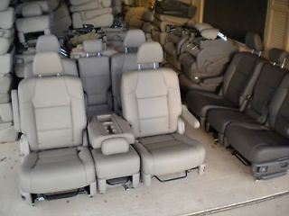 tan leather COMPLETE SET 2 BUCKET SEATS & MIDDLE SEAT CONSOLE truck 