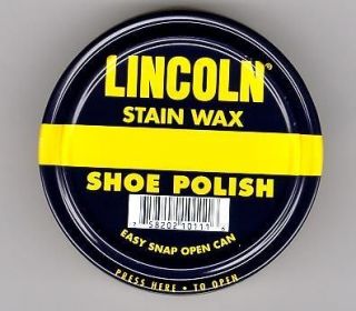 Lincoln Stain Wax, Shoe Polish  All Colors Listed NEW