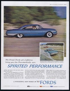 1960 Ford Starliner & Thunderbird Convertible Car Ad