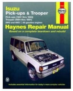 Isuzu Trooper Pup Pickup Haynes Repair Manual