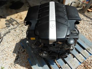 1999 2002 MERCEDES BENZ CLK 430 ENGINE WITH WIRE HARNESS ENGINE COVER 