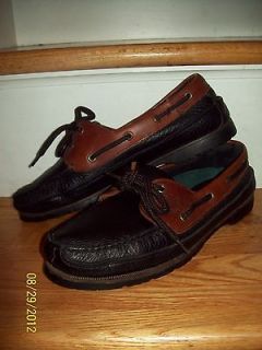 Land Rover Sz 8 1/2 Brown/ Black Leather Loafer MS 6