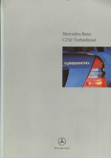 MERCEDES BENZ C CLASS 250 TURBO DIESEL BROCHURE 1996 SALOON AND ESTATE