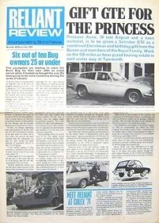 Reliant Review incorporating Bond News No 46 Apr 1971 Bond Bug Regal