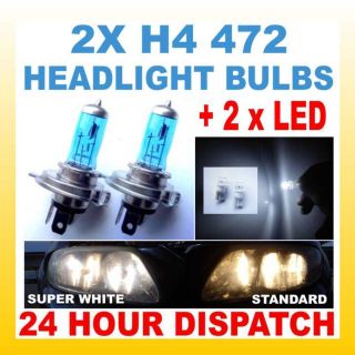   Headlight Bulbs + 2x Sidelight XENON LED Nissan Bluebird T12 T72 86 91