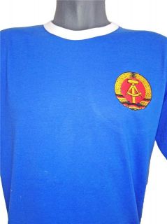 Retro East Germany DDR Football T Shirt New Sizes S XXL Embroidered 