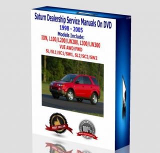Saturn Service Repair Manuals DVD 1998 2005 ION VUE SL1 SL2 SC1 SC2 