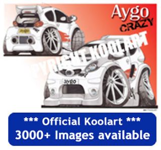 Koolart Toyota Aygo Crazy desk wall clock ideal gift 2601