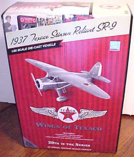 NEW 2012 WINGS TEXACO STINSON RELIANT SPECIAL EDITION AIRPLANE #20 