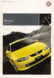Vauxhall Monaro 5.7 V8 Coupe 2004 05 UK Market Sales Brochure Holden