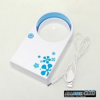   Handheld Usb Mini Air Conditioner Desktop Fan No Leaf Fan Cooler