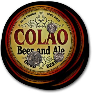 Colao s Beer & Ale Coasters   4 Pack