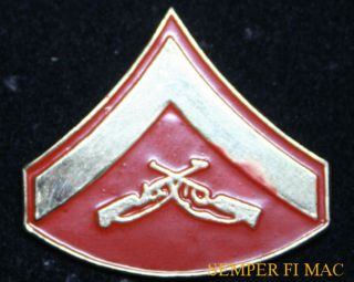 AUTHENTIC US MARINES LANCE CORPORAL LCPL HAT PIN E 3