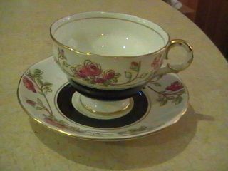 Adderley Bone China Lawley Cup & Saucer England Floral