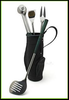 Golf BBQ Tools   7 Piece Golf Grip Barbeque Set   Golfers Grill Tools 
