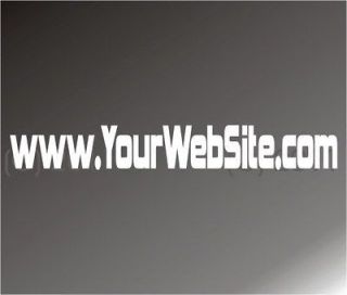 Custom Web Site Address Graphics Decal / Sticker   1 Inch Tall Up to 
