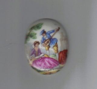   HAND PAINTED OVAL SHAPE PORCELAIN CAMEO ~ UNMOUNTED ~ LIMOGES FRANCE