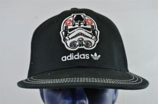 ADIDAS STAR WARS BLACK/WHITE/RE​D 3D STORMTROOPER FITTED CAP BACK 
