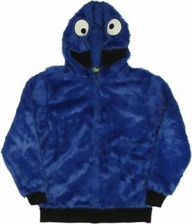 SESAME STREET Cookie Monster Adult Zipup Hoodie Sweatshirt NEW Costume 