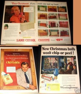 1952 Herb Shriner/Lane Cedar Chest/Christma​s Bulbs Ad