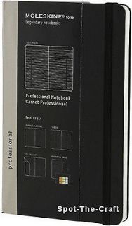   FOLIO Professional Notebook   Large Size   Hardcover   Black   NIP