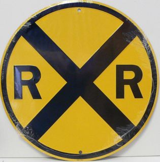RAILROAD CROSSING SIGN FOR TRAIN HOBBYIST REC ROOM KIDS ROOM FREE 