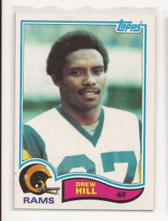 1982 DREW HILL TOPPS NFL CARD #379 LA RAMS HOUSTON OILERS GEORGIA TECH 