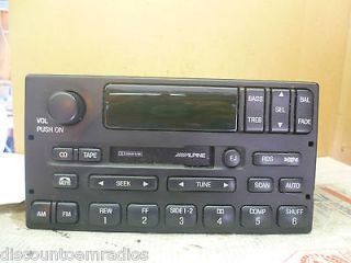 99 02 Ford Expedition RDS DSP Alpine Radio Cassette YL7F 18C870 CB *