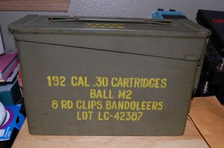 1950s Post War EMCO Ammo Box  192 CAL .30 CARTRIDGES BALL M2
