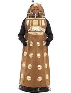 Adults Official Licensed Dr Who Brown Dalek Costume Outfit Fancy Dress 