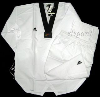 Adidas WTF World Taekwondo Federation Fighter 830733 Uniform   Black 