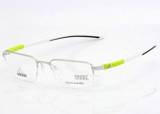 Adidas Eyeglasses a627 Ambition Rhodium Lime 6058 Optical Sport Frame 