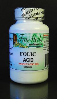 Folic Acid, High Quality blood anemia, cell growth, Made in USA   60 